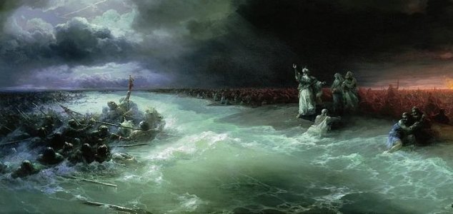 634x300 Did Moses Really Part The Red Sea - Moses Red Sea Painting