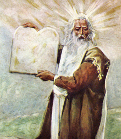 462x532 The Ten Commandments Of God - Moses Ten Commandments Painting