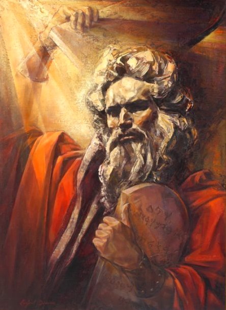444x609 Ten Commandments American Gallery - Moses Ten Commandments Painting