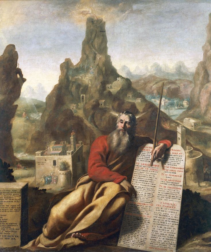 Moses Ten Commandments Painting