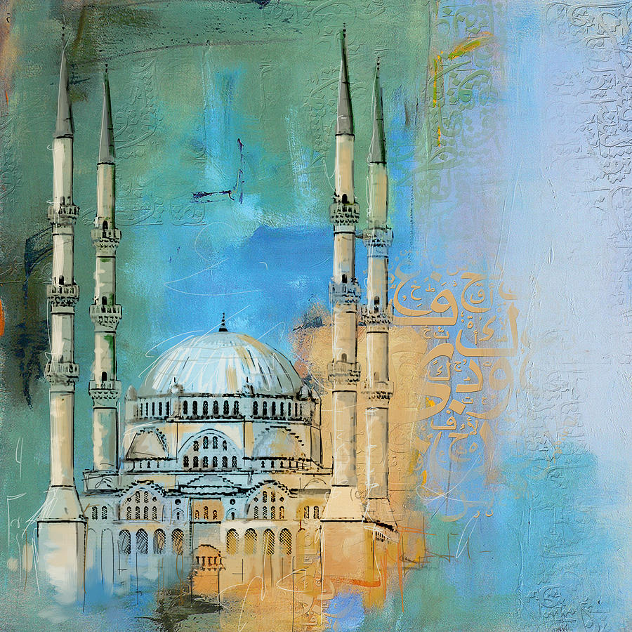 900x900 Safa Mosque Painting By Corporate Art Task Force - Mosque Painting