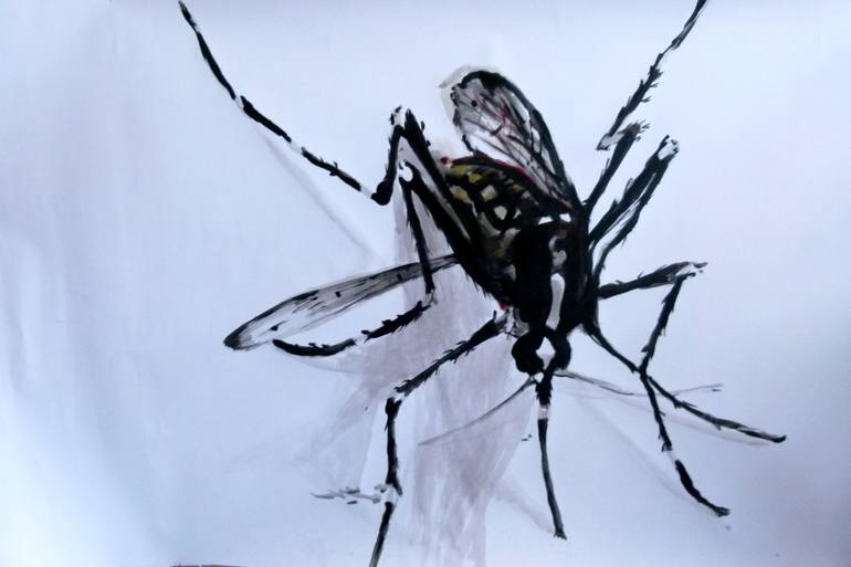 770x513 Saatchi Art Mosquito Painting By Soso Kumsiashvili - Mosquito Painting