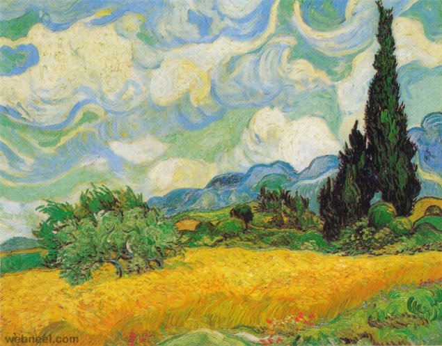 635x497 Most Expensive Painting Wheatfield Cypresses 16 - Most Expensive Watercolor Painting