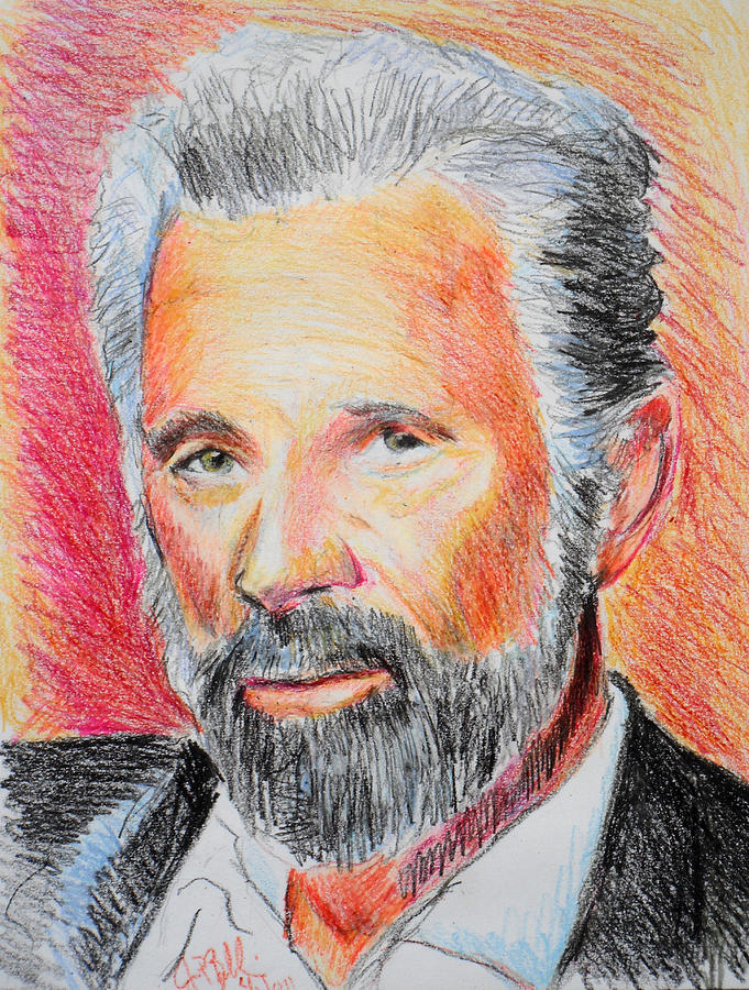 681x900 The Most Interesting Man In The World Drawing By Jon Baldwin Art - Most Interesting Man In The World Painting
