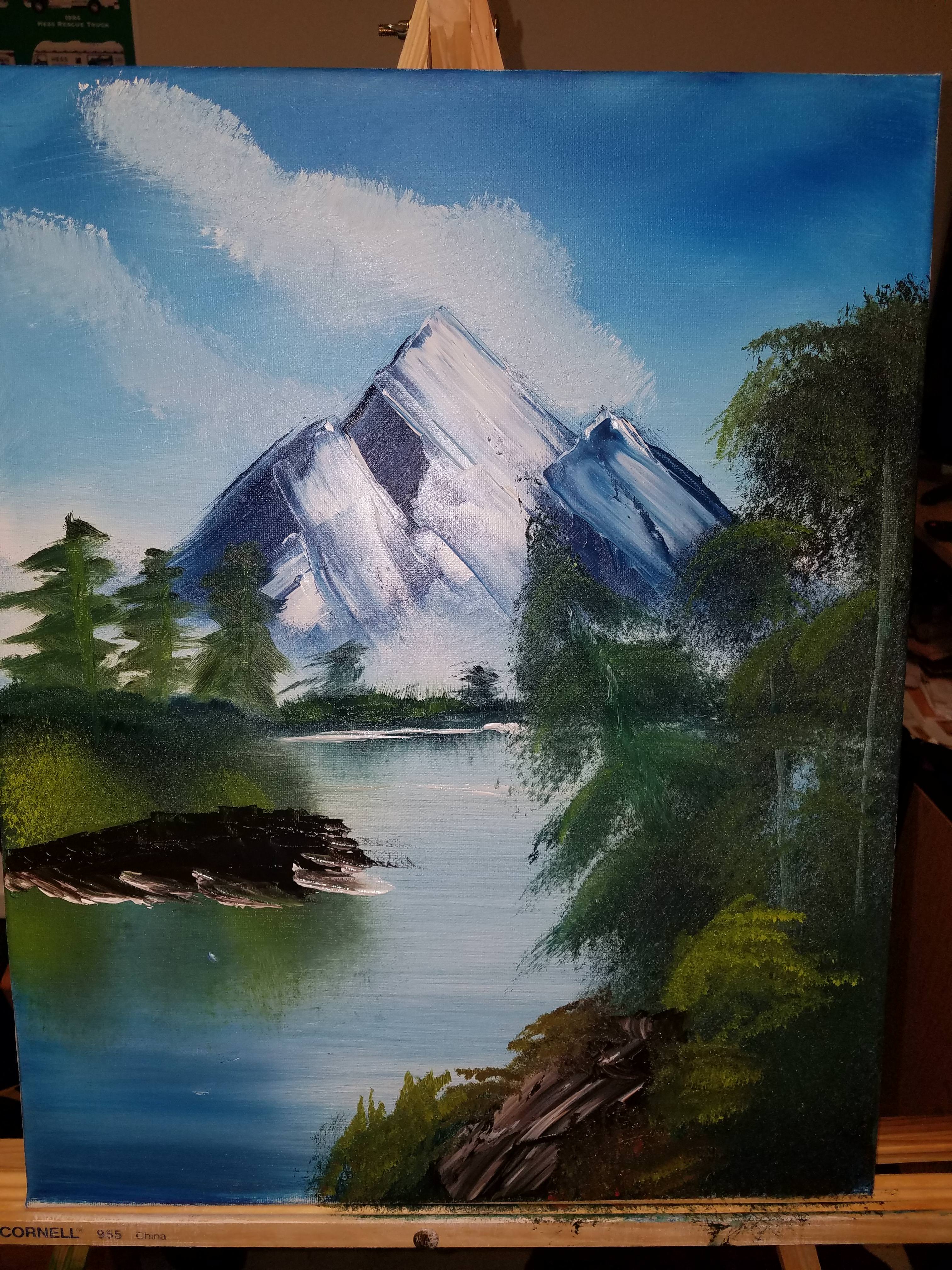 3024x4032 First Painting I Did Bob Ross's Mountain Summit - Most Valuable Bob Ross Painting