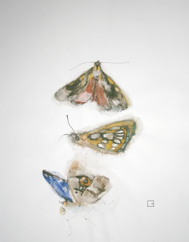 770x987 Saatchi Art Semi Abstract Patch Of Moth Painting By Olga - Moth Painting