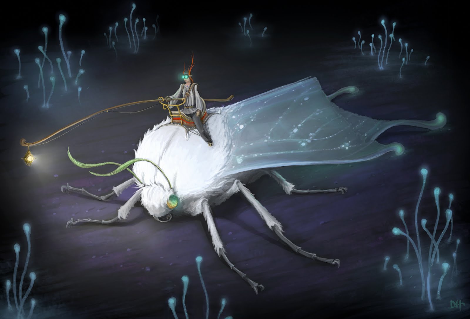 1600x1086 Dharroun Cg Artist Moth Painting - Moth Painting