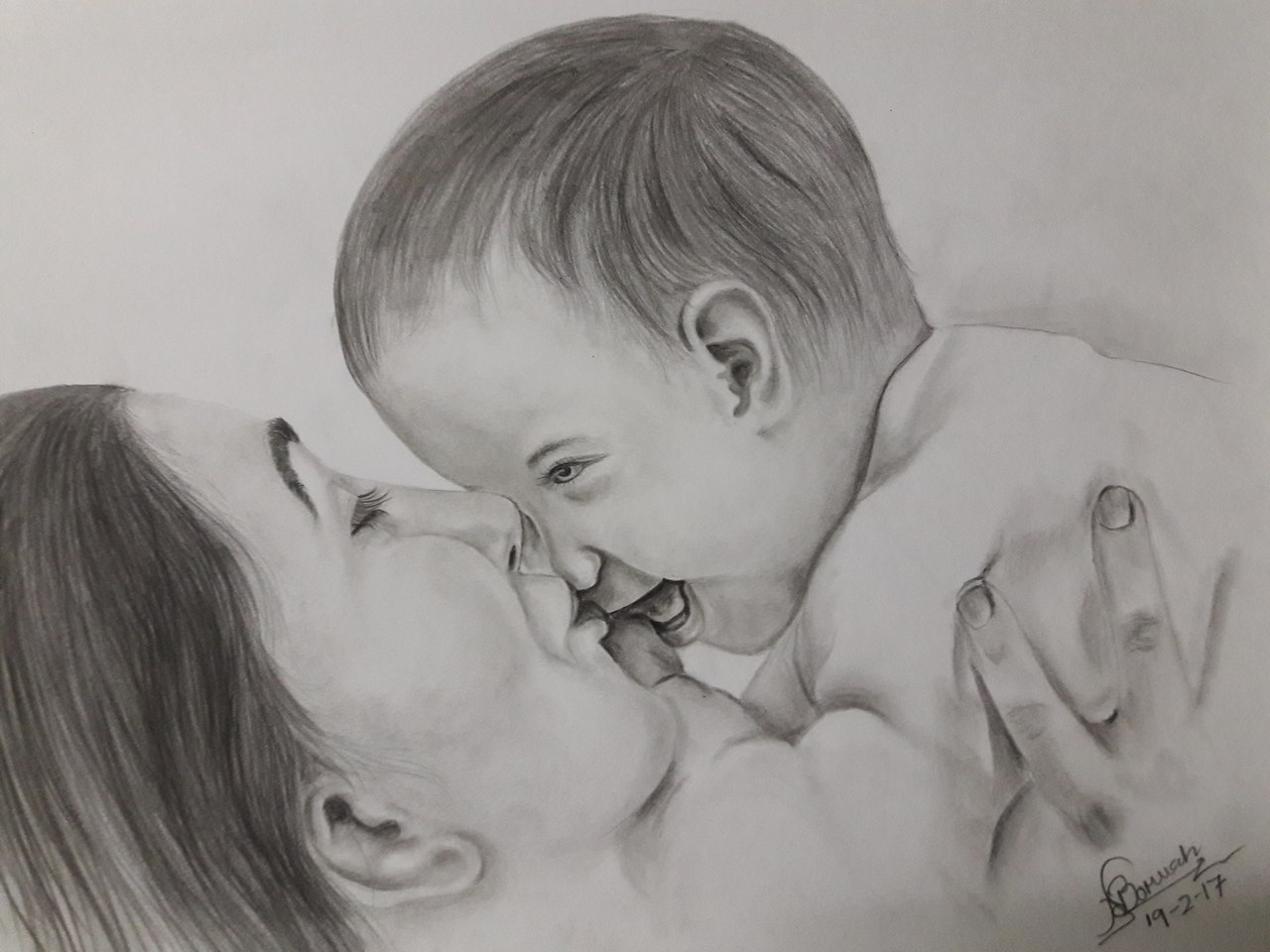 Code - Mother And Baby Painting. 