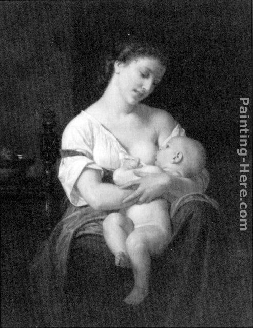 493x639 Hughes Merle Mother And Child Painting Anysize 50% Off - Mother And Child Painting