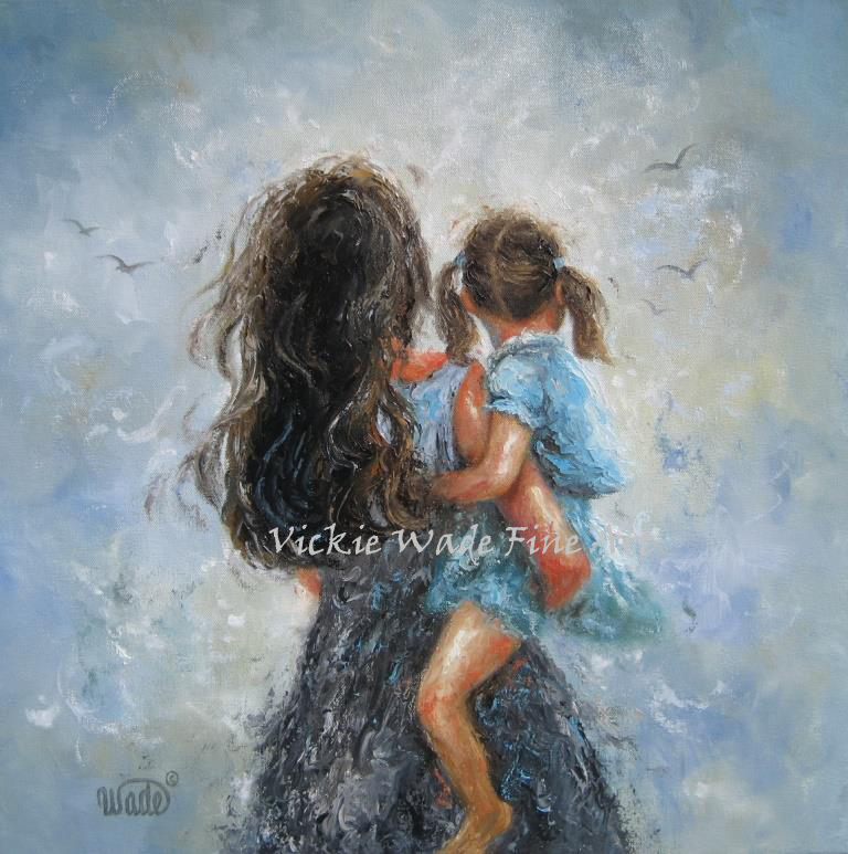 768x773 Mother And Daughter Original Oil Painting Vickie Wade Fine Art - Mother And Daughter Oil Painting