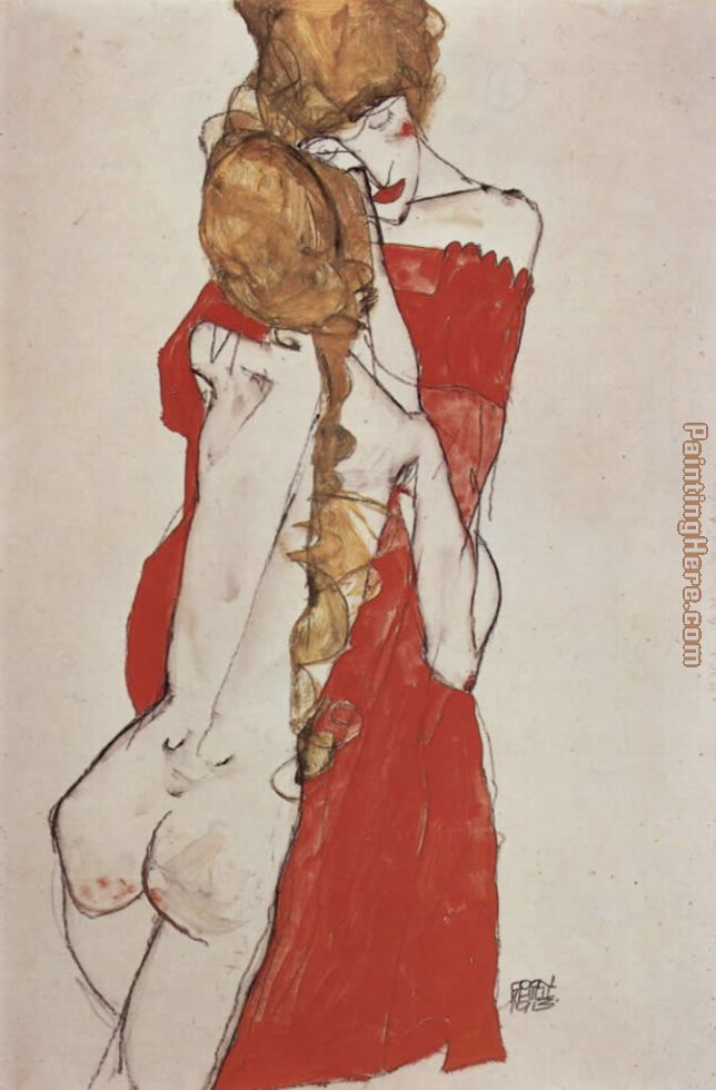 644x980 Egon Schiele Mother And Daughter Painting Anysize 50% Off - Mother And Daughter Painting
