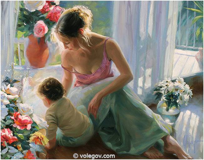 651x512 Mother And Son, Painting, - Mother And Son Painting