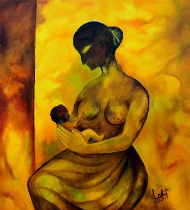 375x416 Mother Baby Paintings For Sale Saatchi Art - Mother Baby Painting