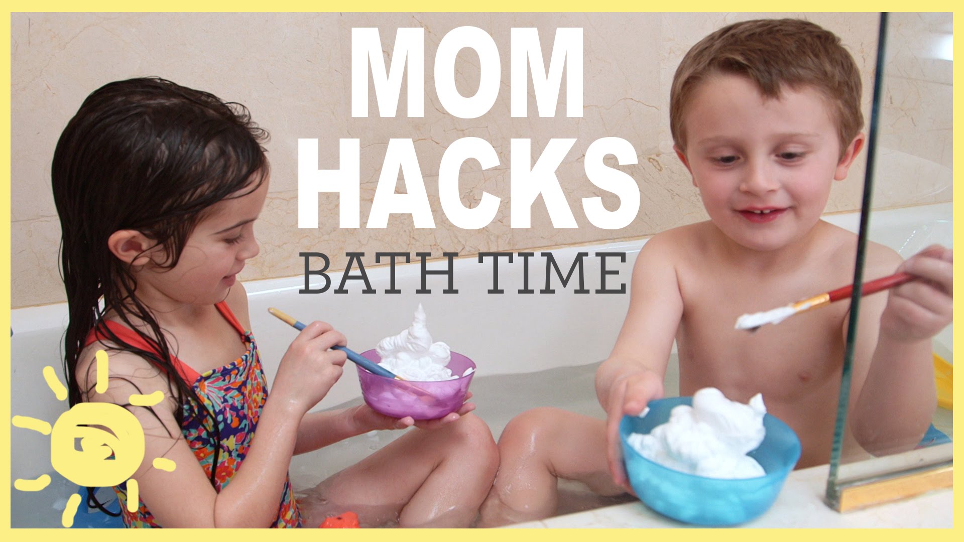 1920x1080 Mom Hacks Bath Time! (Ep. 5) - Mother Bathing Child Painting