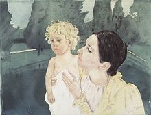 220x168 Mary Cassatt - Mother Bathing Child Painting