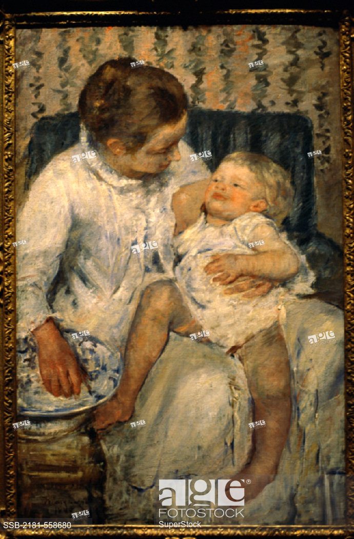 690x1049 Mother Bathing Her Child 1880 Mary Cassatt (1845 1926 American - Mother Bathing Child Painting