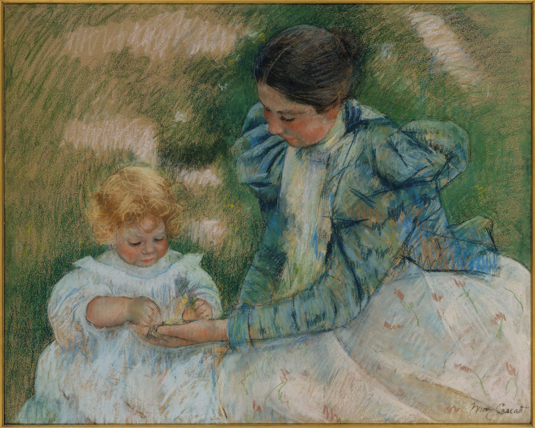 1875x1500 Mother Playing With Child Mary Cassatt 22.16.23 Work Of Art - Mother Bathing Child Painting