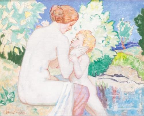 500x404 Mother And Child Bathing By John Duncan On Artnet - Mother Bathing Child Painting