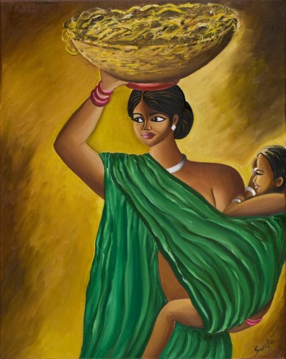 559x700 Mother Child Painting - Mother Child Painting