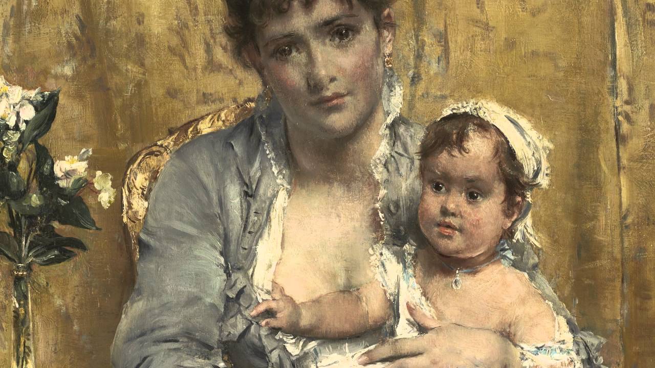 1280x720 Mother And Child Paintings - Mother Child Painting