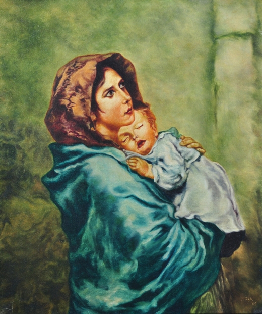 520x622 - Mother Child Painting