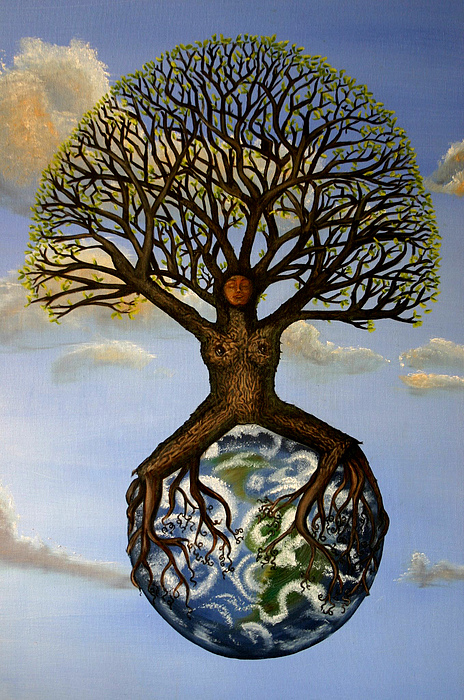 464x700 Mother Nature Mother Earth Painting By Shawna Dockery - Mother Earth Painting