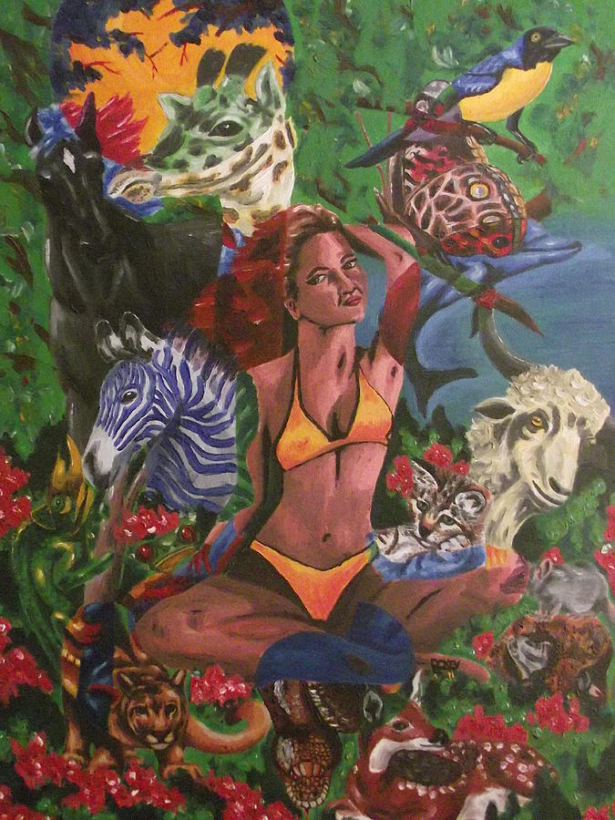 675x900 Mother Nature Painting By Scott Dokey - Mother Earth Painting