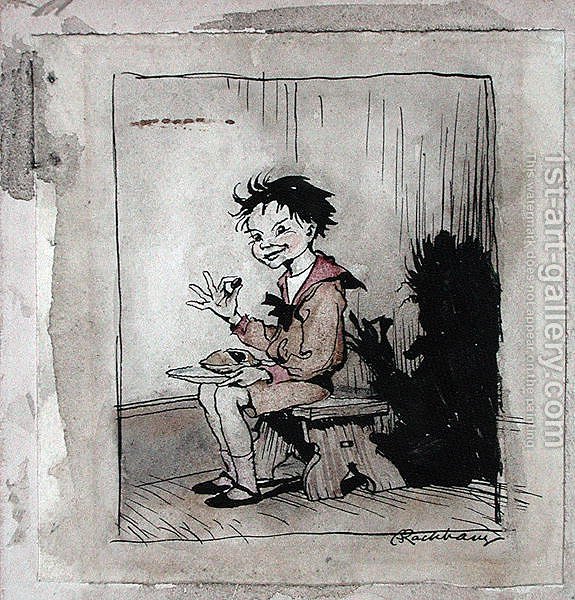 575x600 Little Jack Horner, Illustration From Mother Goose, The Old - Mother Goose Painting