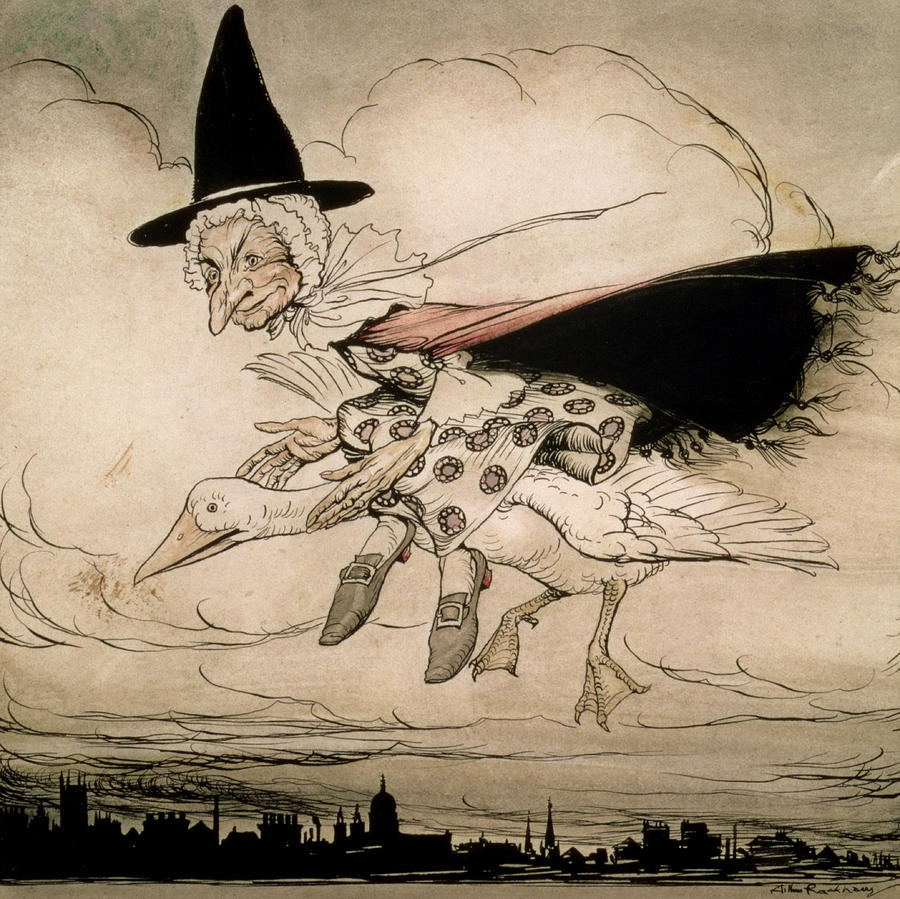 900x899 Mother Goose Frontispiece - Mother Goose Painting