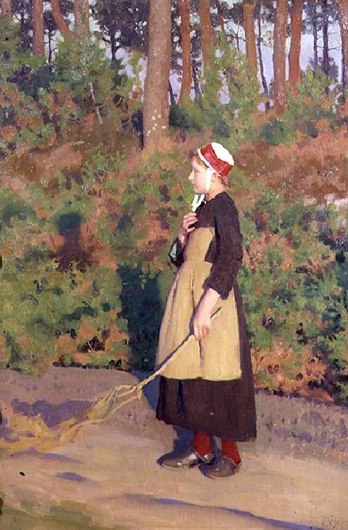 500x761 Mother Goose Painting Thomas Cooper Gotch Oil Paintings - Mother Goose Painting