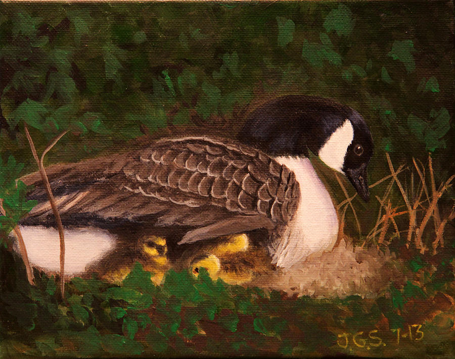 900x711 Mother Goose Painting By Janet Greer Sammons - Mother Goose Painting