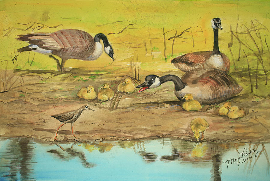 900x604 Mother Goose Painting By Marcia Rackley - Mother Goose Painting