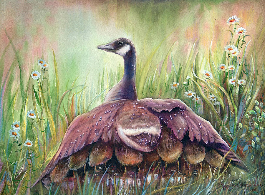 900x664 Mother Goose Painting By Patricia Schneider Mitchell - Mother Goose Painting