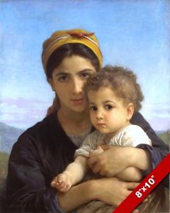 240x300 Young Mother Holding Baby Child Son Boy Oil Painting Art Real - Mother Holding Baby Painting