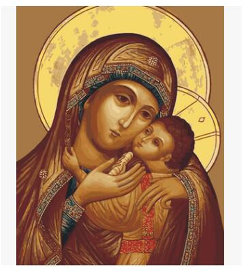 800x903 Hot Selling Mother Holding Baby Printed Diy Digital Oil Painting - Mother Holding Baby Painting