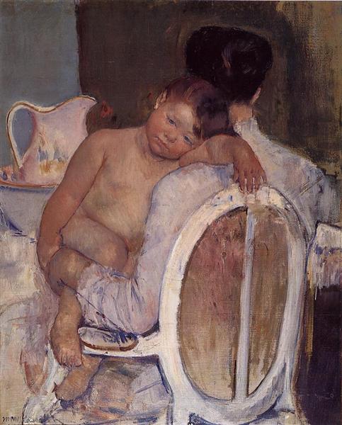 483x600 Mother Holding A Child In Her Arms, C.1890 - Mother Holding Child Painting