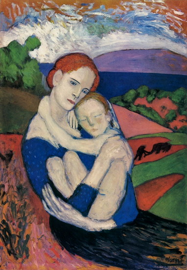 382x550 Pablo Picasso Mother And Child [The Maternity] [Mere Holding - Mother Holding Child Painting
