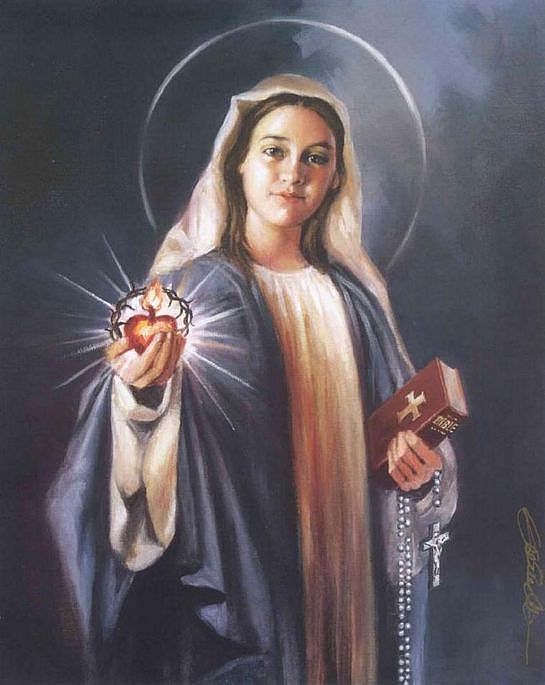 545x685 Mother Of The Word - Mother Mary Painting