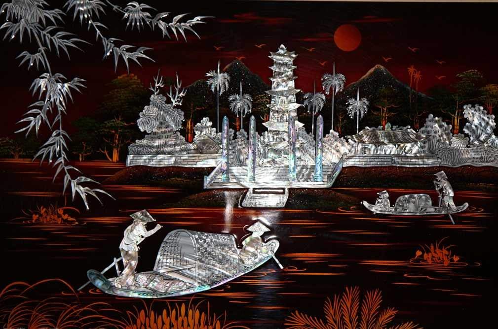 1009x668 Vietnamese Lacquer Painting - Mother Of Pearl Painting