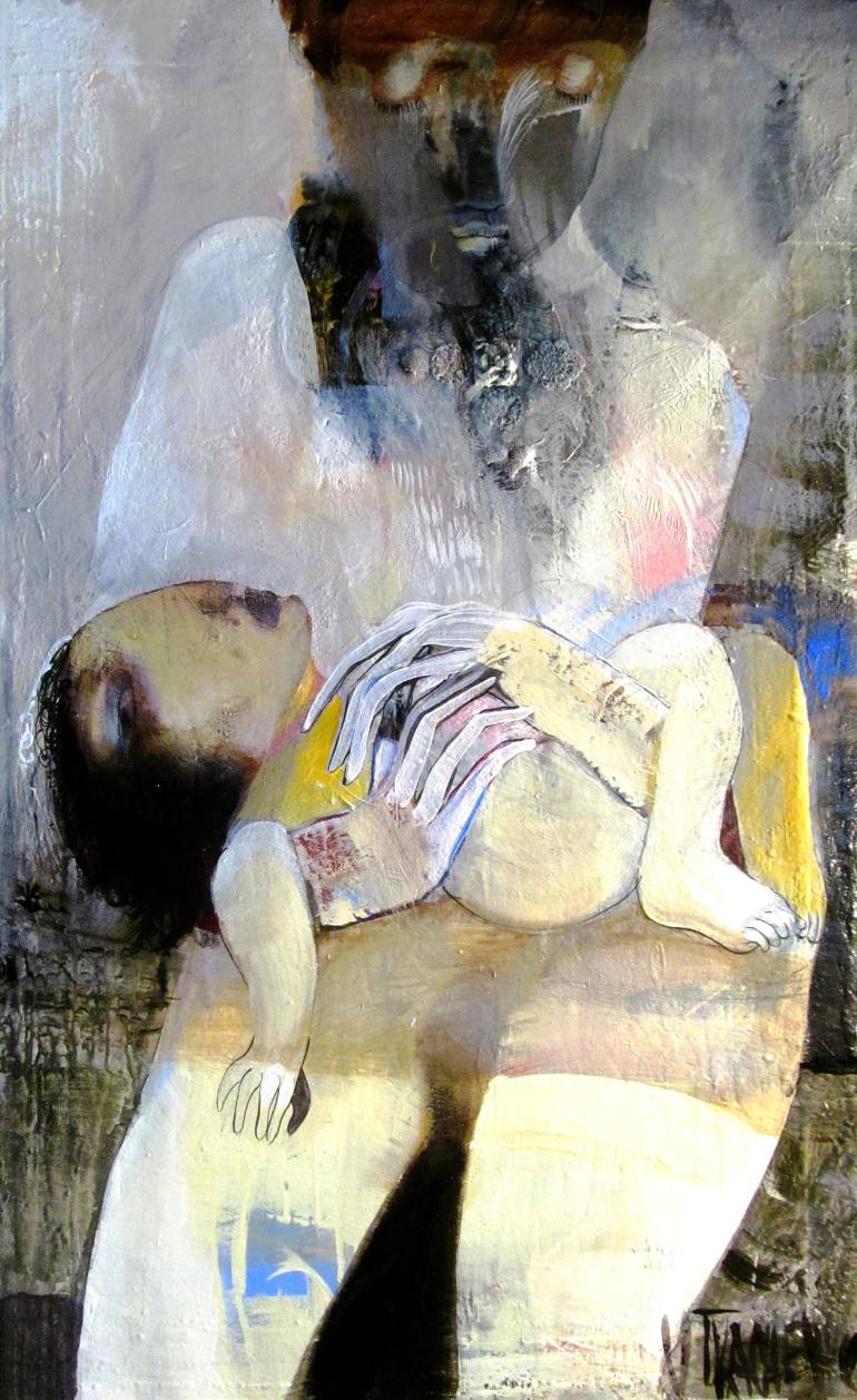 770x1258 Saatchi Art Mother And Child Painting By Victor Tkachenko - Mother Painting