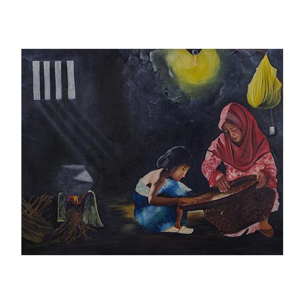 600x600 The Village Mother Daughter Painting - Mother Painting