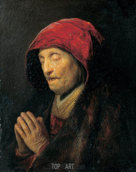 463x587 Old Woman Praying (Rembrandt's Mother Praying) Rembrandt - Mother Painting Images