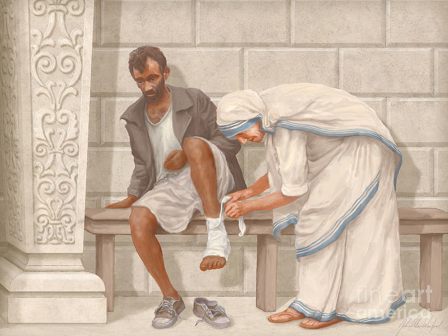 900x675 Mother Teresa Painting By John Alan Warford - Mother Teresa Painting