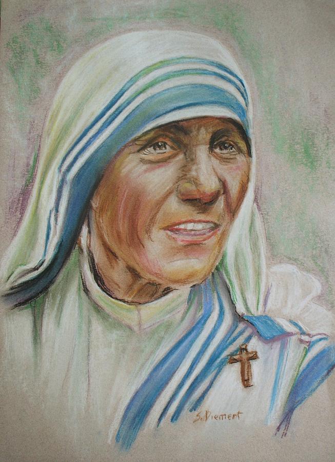 653x900 Mother Teresa Painting By Sheila Diemert - Mother Teresa Painting