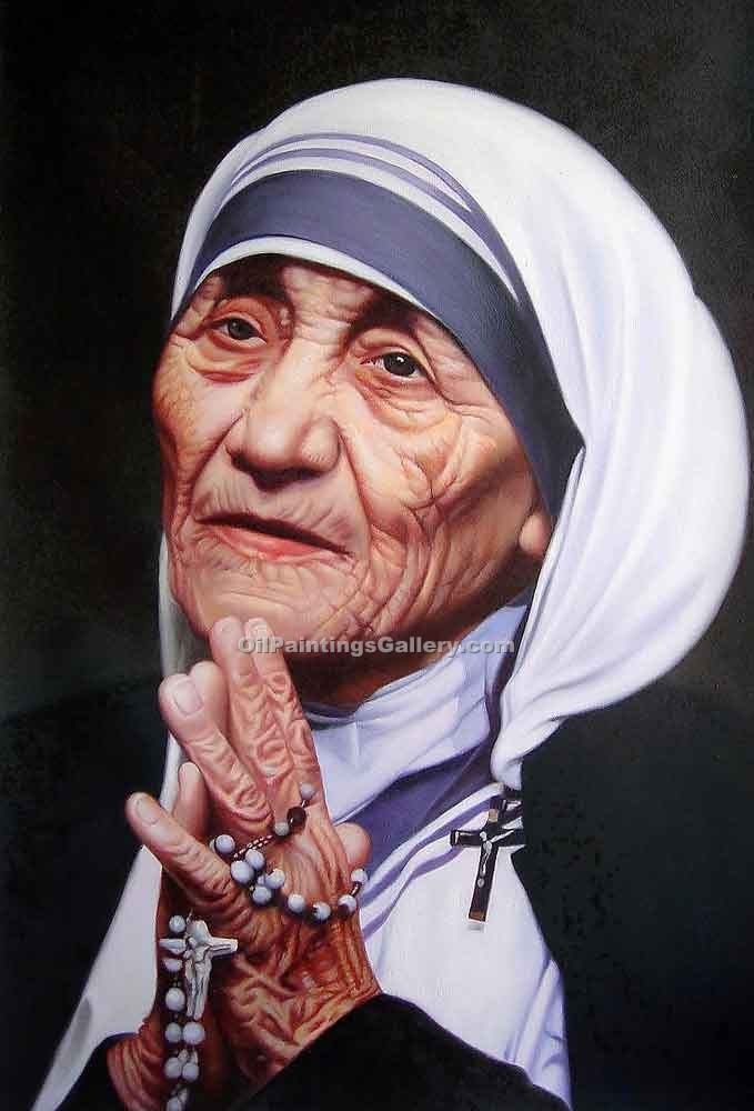 679x1000 Mother Teresa (Painting Id Cm 1561 Ka) - Mother Teresa Painting