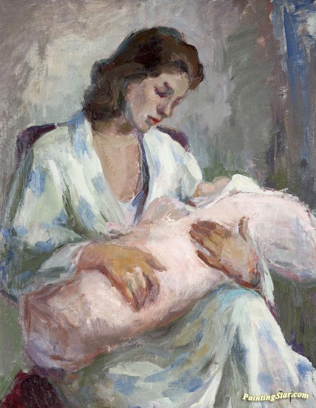 619x800 Motherhood Artwork By Marcel Dyf Oil Painting Amp Art Prints - Motherhood Painting