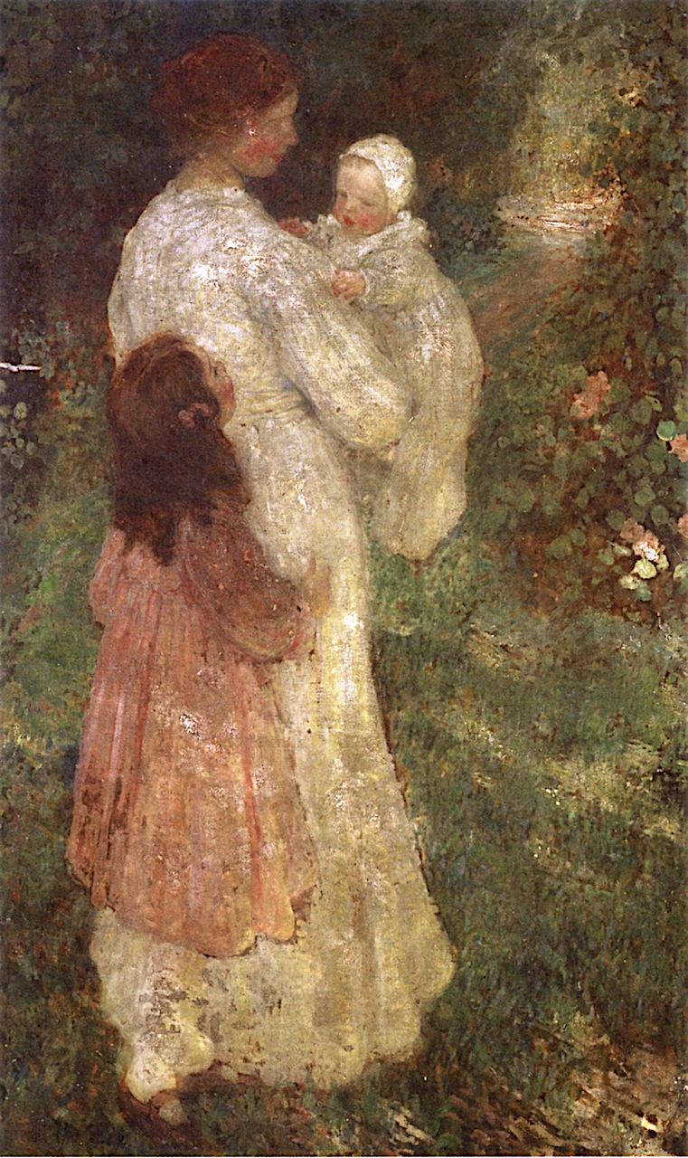 761x1280 Motherhood Painting Emanuel Phillips Fox Oil Paintings - Motherhood Painting