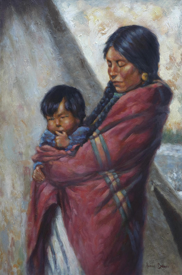 597x900 Motherhood Painting By Harvie Brown - Motherhood Painting