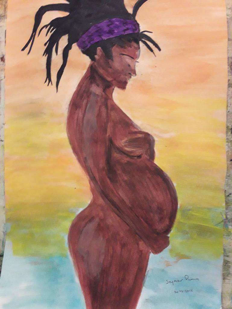 770x1027 Saatchi Art Motherhood Painting By Seymour Pereira - Motherhood Painting