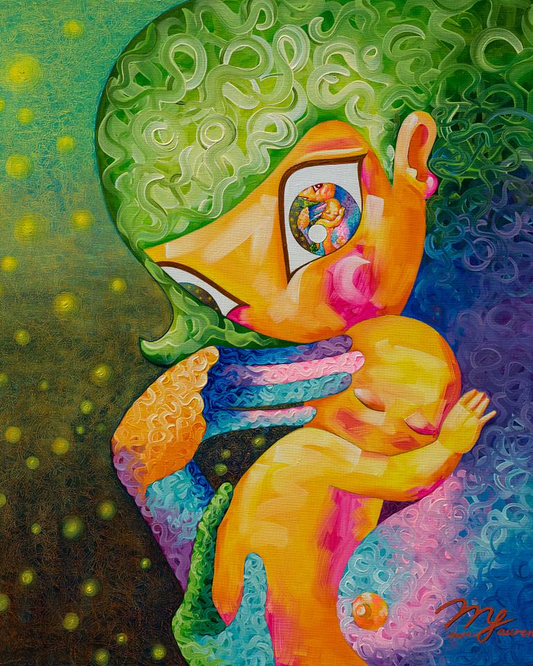 770x962 Saatchi Art Motherhood Painting By Youngshin You - Motherhood Painting